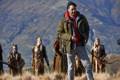 Safety video director Taika Waititi on set.